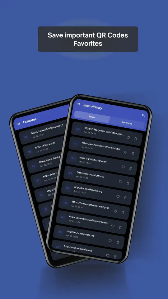 QR Scanner - history